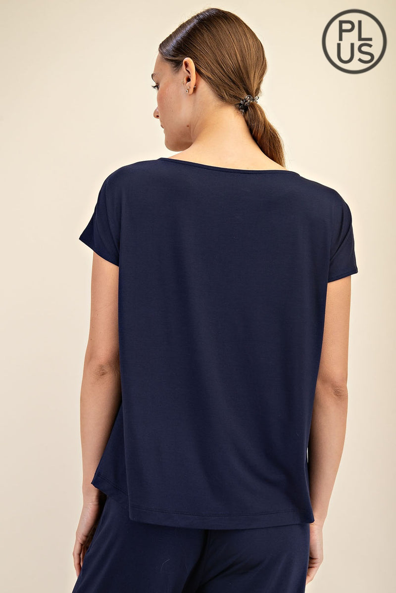 Viscose Modal Short Sleeve Top