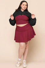 Crisscross Hourglass Twirl Skort with Pockets