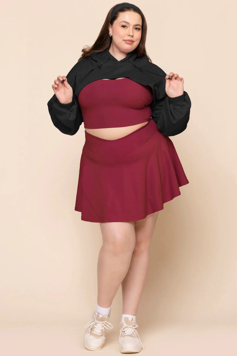 Crisscross Hourglass Twirl Skort with Pockets