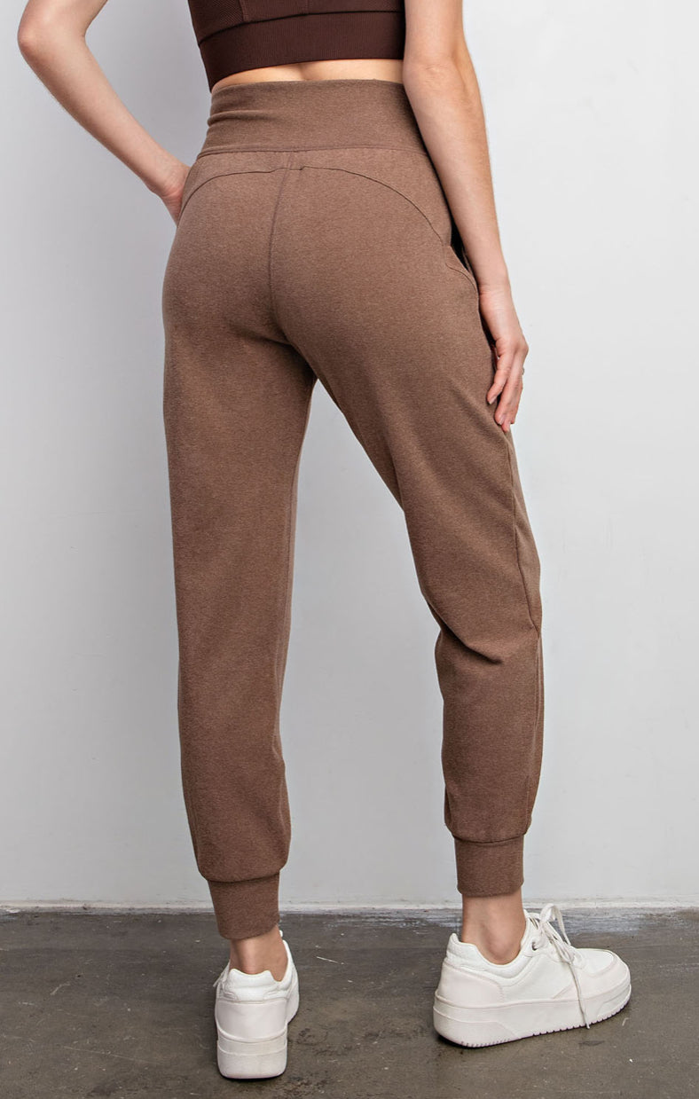 Curvy Rib Brush Jogger Pants