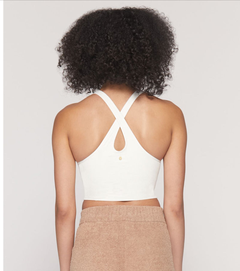 Athena Crop Tank with built in shelf bra
