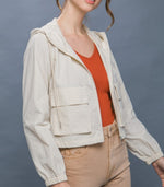 Light weight zip up jacket with front pockets