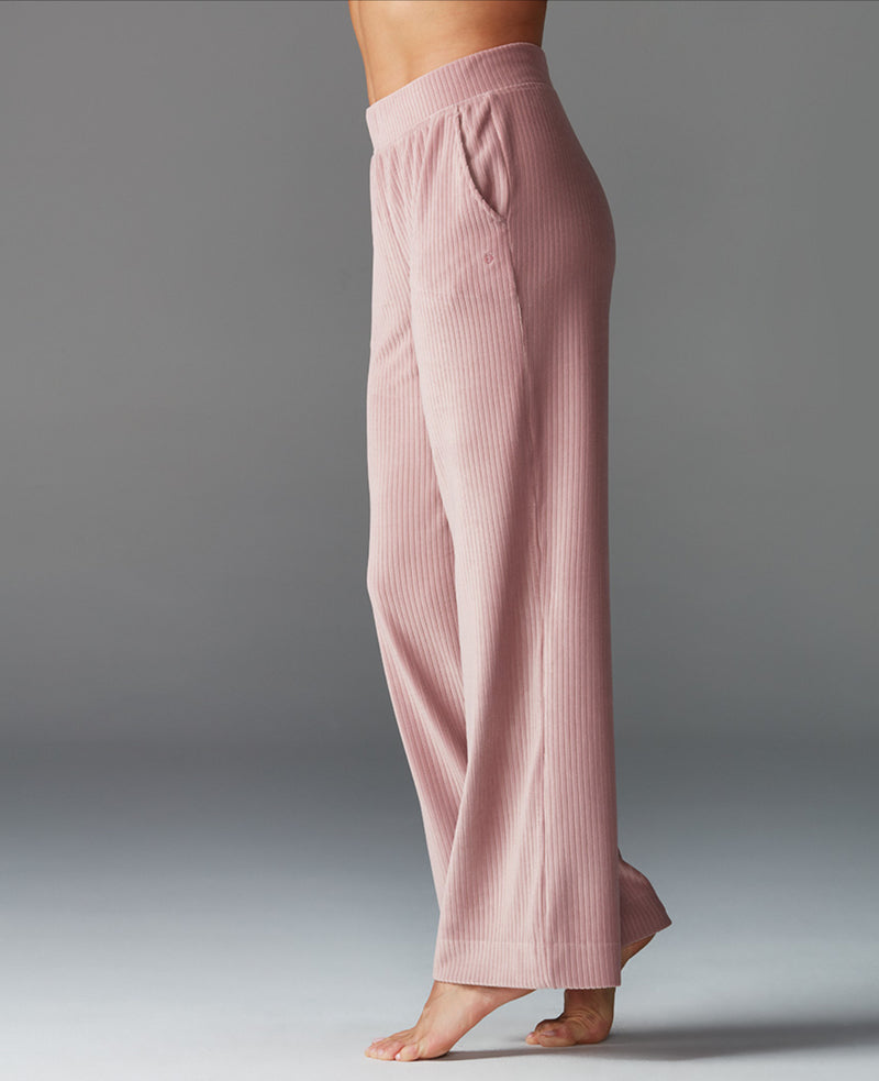 Wide Leg Brushed Rib Pant