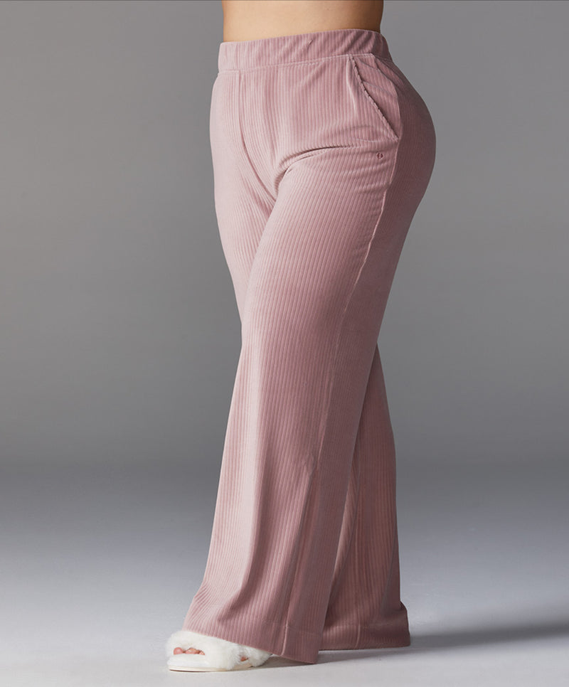 Wide Leg Brushed Rib Pant
