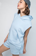 Cotton Fleece Hoodie and Shorts Pants Set