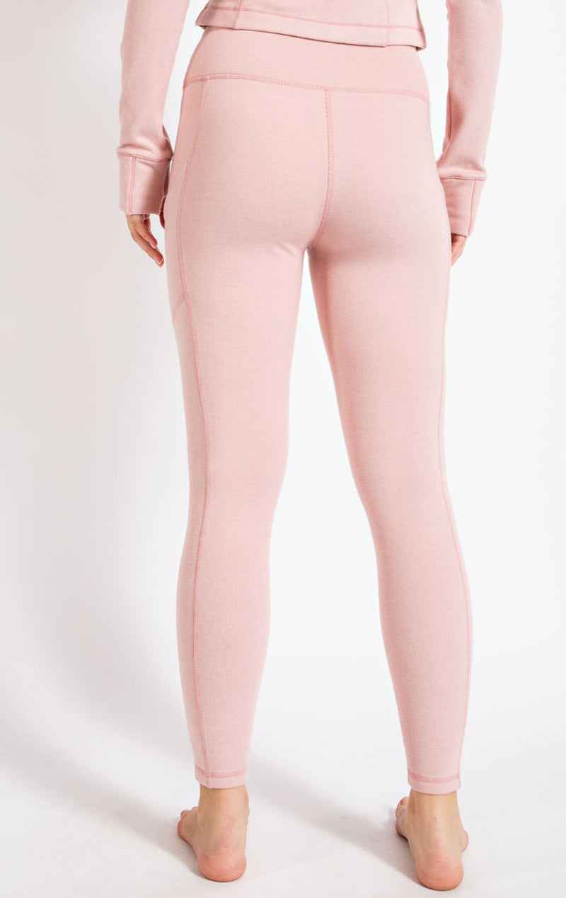 Rib Brushed High Rise Leggings with Pockets