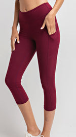 Capri High waist butter leggings with side pockets