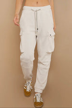 Regular Fit Elastic Openings Drawstring Cargo Joggers