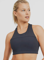 Split Front Overlay Back Adjustable Sports bra