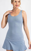 Butter Yoga Fabric, Round Neckline Sleeveless Tank