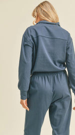 Cotton French Terry Cropped Pullover Set