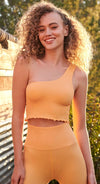 Luna One Shoulder Seamless Tan