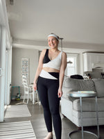 Color Block Front-Twist Top Leggings Set
