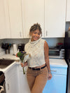 Cropped Turtle Neck Sweater Top