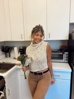 Cropped Turtle Neck Sweater Top