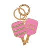 LETS DINK Double Enamel Pickleball Paddle Keychain Bag Charm