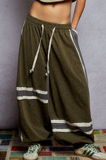 Vintage washing overlock stitch point jogger Pants