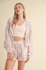 Lightweight Patchwork Print Jacket: Patchwork / L