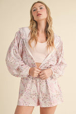 Lightweight Patchwork Print Jacket: Patchwork / L