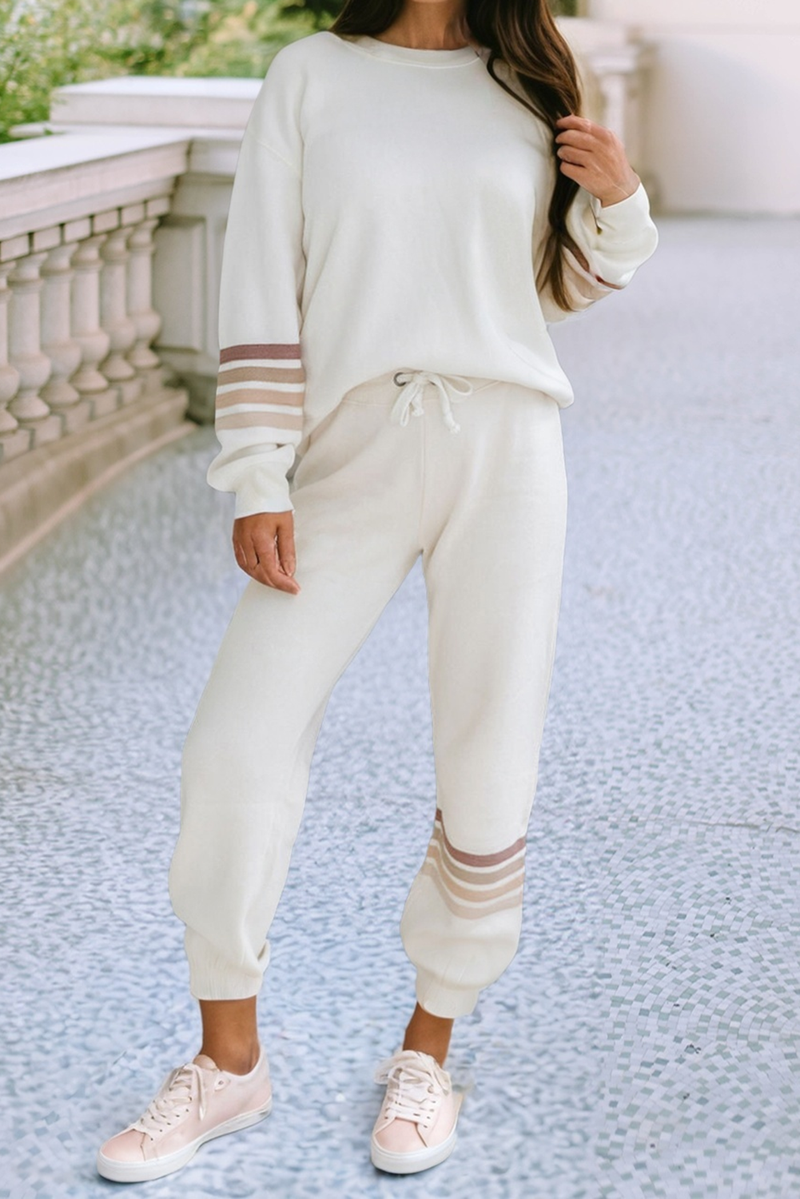 Round Neck Pullover and Jogger Pants Set