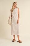 Sleeveless Terry Cloth Midi Dress