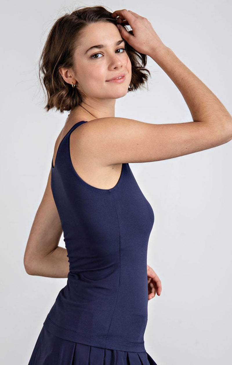 Butter Yoga Fabric, Round Neckline Sleeveless Tank