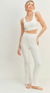 Waffle Lounge Bra & Flare Pants Set