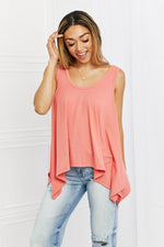 Feel The Sun Shark Bite Hem Top