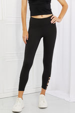 Ready For Action Ankle Cutout Active Leggings in Black
