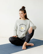 Women's Yoga Glow Crew Sweatshirt, Heather Grey