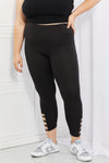 Ready For Action Ankle Cutout Active Leggings in Black