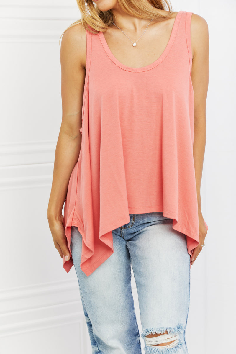 Feel The Sun Shark Bite Hem Top