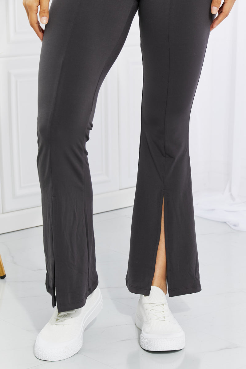 First Class High Rise Slit Flare Pants