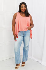 Feel The Sun Shark Bite Hem Top