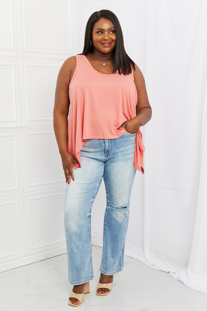Feel The Sun Shark Bite Hem Top