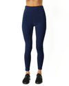 High Waisted Yoga Leggings - Navy Blue