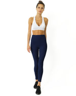 High Waisted Yoga Leggings - Navy Blue